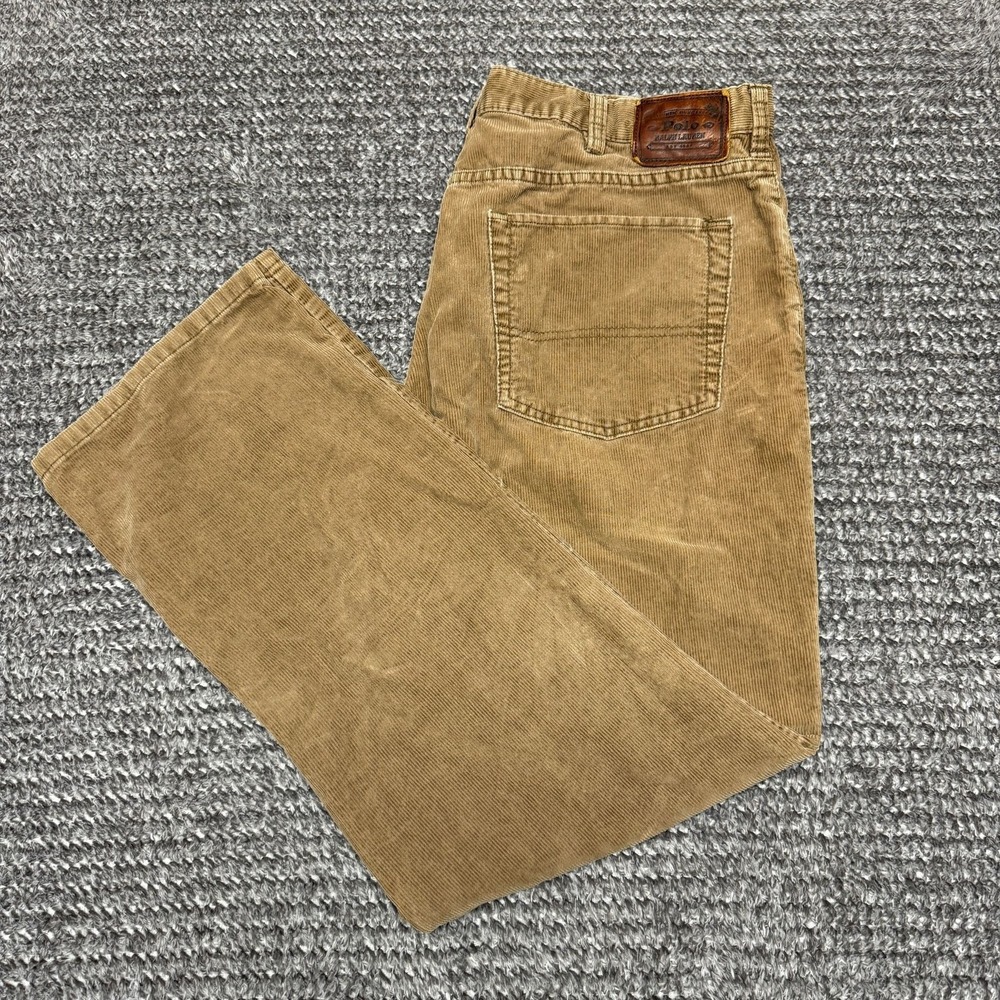 Polo Ralph Lauren Mens Corduroy‎ Pants 36x30 Tan Classic Fit Cotton